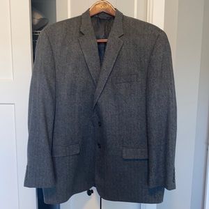 Ralph Lauren Grey Herringbone Wool Sports Coat
